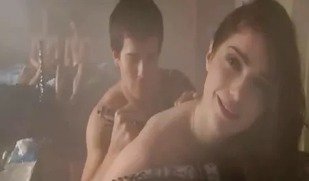 Redhead slut spreads her legs